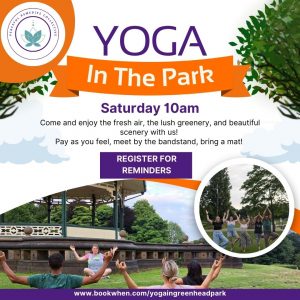 Yoga In the Park Saturday 10 am