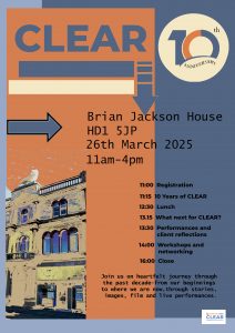 Clear event 26 March Brian Jackson House